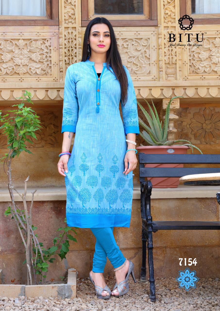 Mastani By Bitu 7147 To 7154 Series Beautiful Stylish Fancy Colorful Casual Wear & Ethnic Wear & Ready To Wear Rayon Khadi Printed Kurtis At Wholesale Price