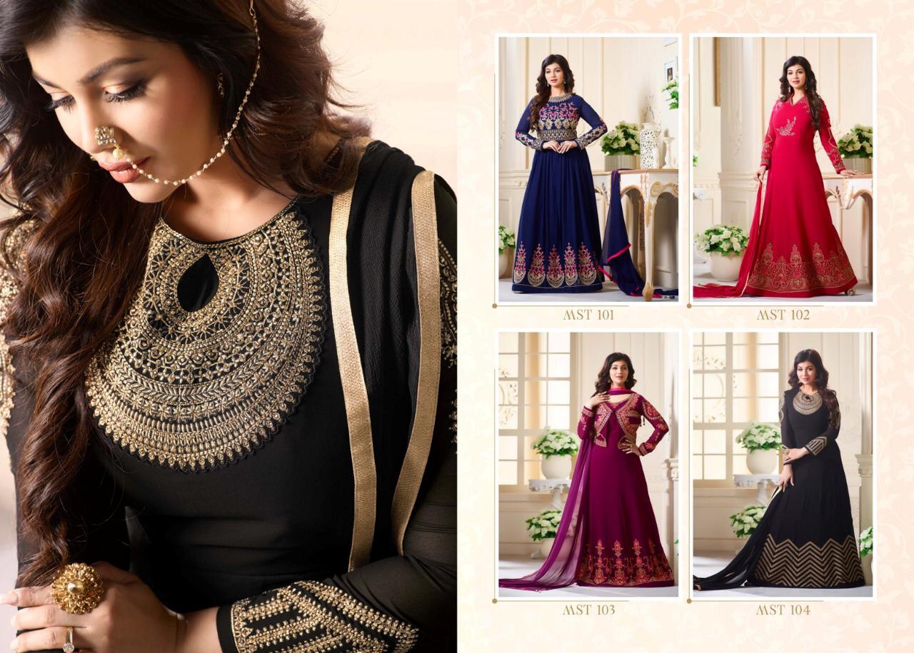 Mastani By Fida 101 To 104 Series Designer Wedding Collection Suits Colorful Fancy Beautiful Stylish Party Wear & Occasional Wear Georgette Embroidered Dresses At Wholesale Price