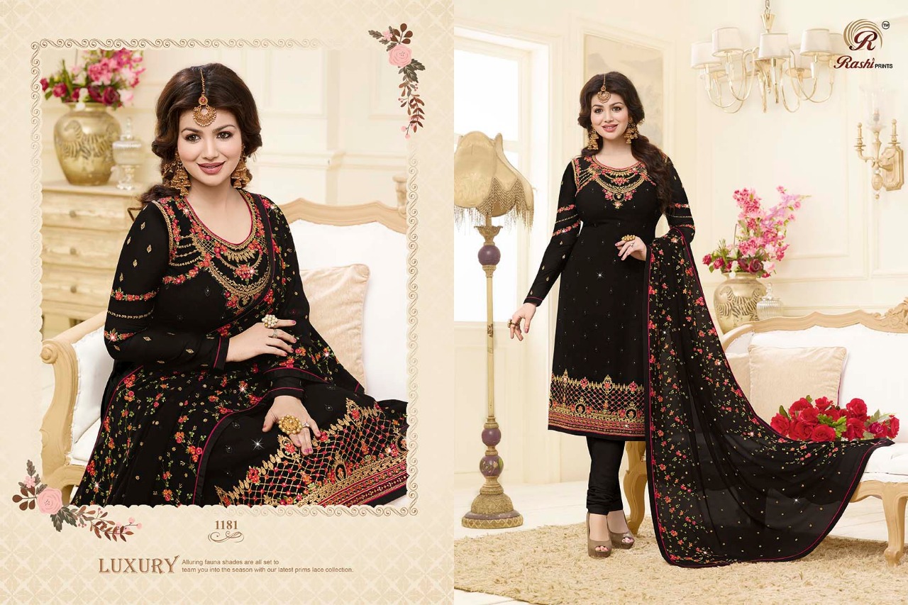 Mastani Vol-2 By Rashi Prints 1181 To 1186 Series Beautiful Stylish Designer Printed And Embroidered Party Wear Occasional Wear Georgette Satin Embroidery Dresses At Wholesale Price