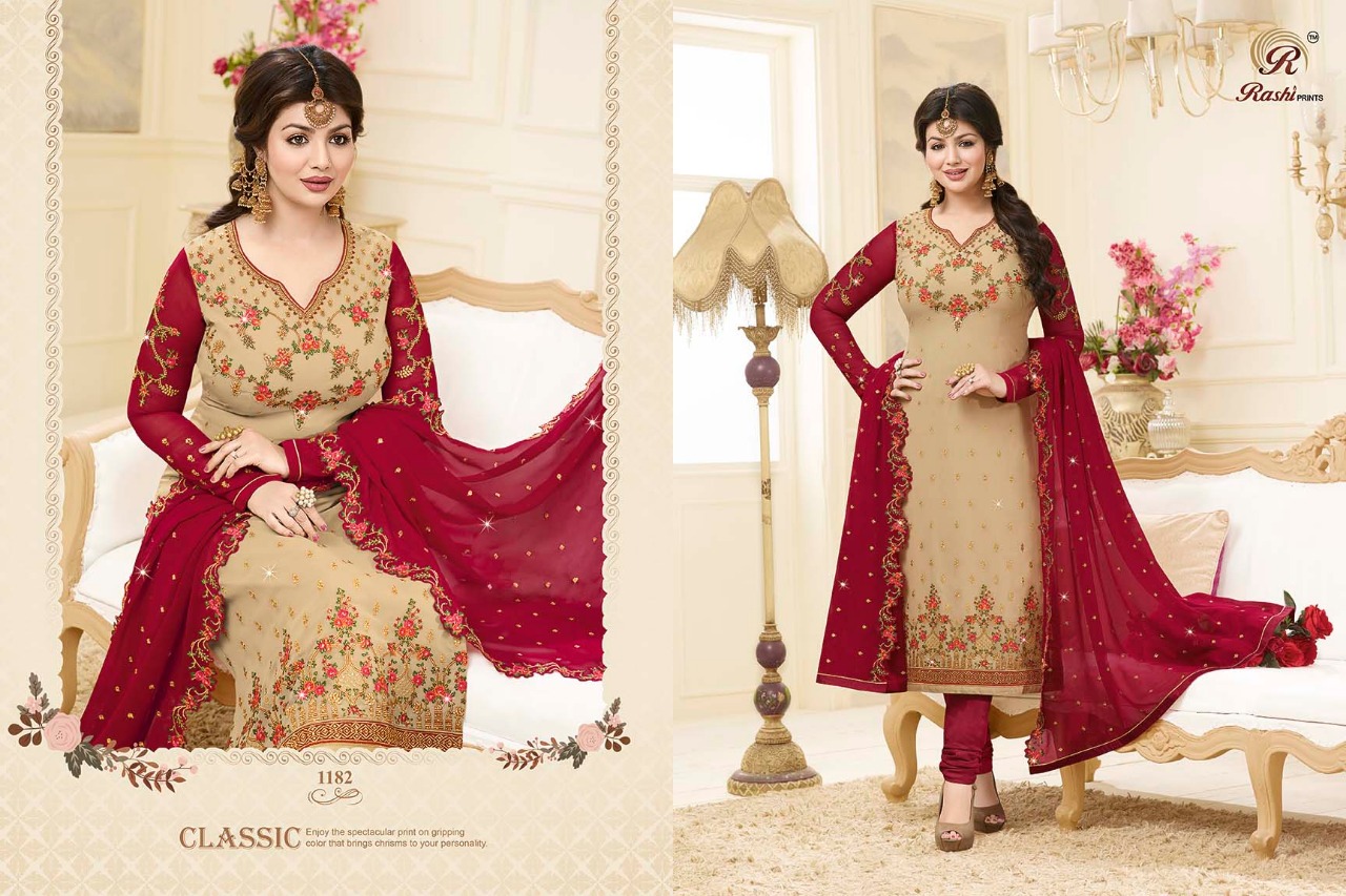 Mastani Vol-2 By Rashi Prints 1181 To 1186 Series Beautiful Stylish Designer Printed And Embroidered Party Wear Occasional Wear Georgette Satin Embroidery Dresses At Wholesale Price