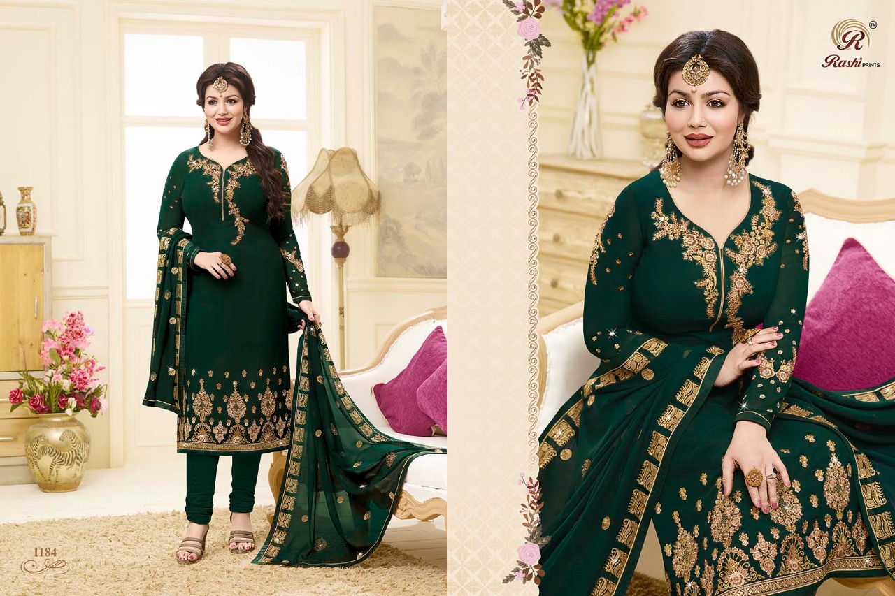 Mastani Vol-2 By Rashi Prints 1181 To 1186 Series Beautiful Stylish Designer Printed And Embroidered Party Wear Occasional Wear Georgette Satin Embroidery Dresses At Wholesale Price