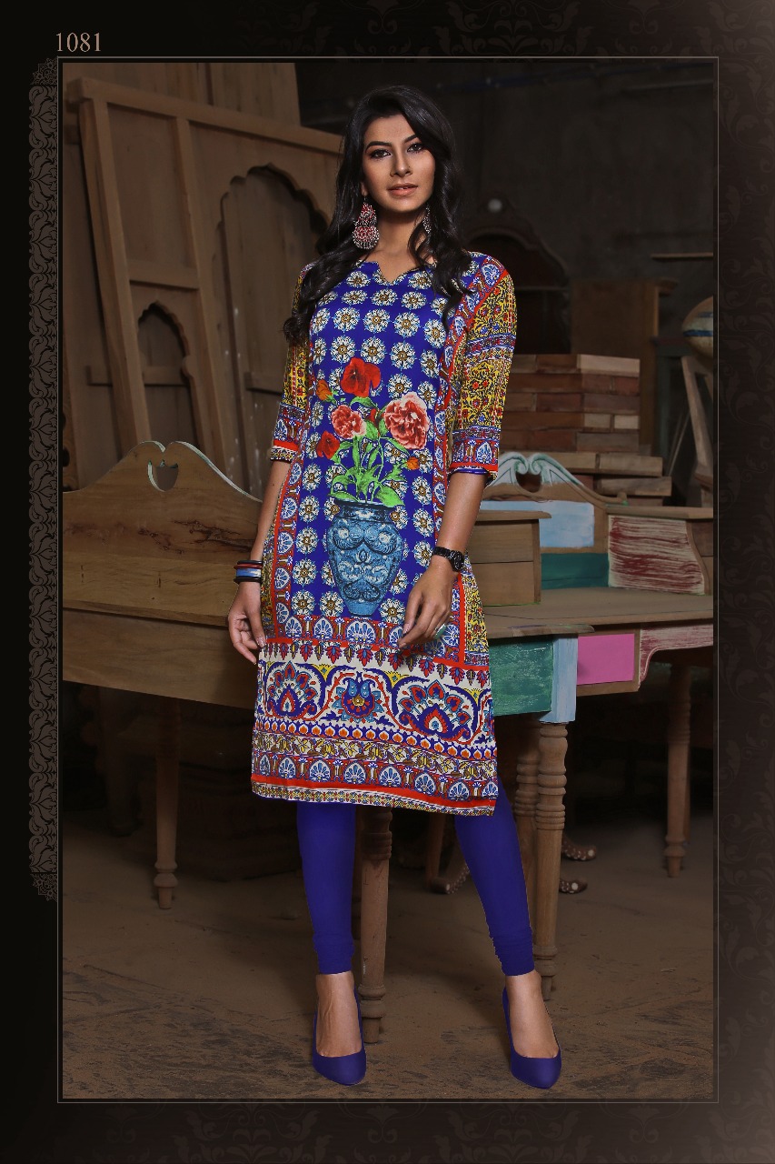 Mawra By Manisha Fashion 1081 To 1092 Series Beautiful Colorful Stylish Fancy Casual Wear & Ethnic Wear & Ready To Wear Butter Crepe Printed Kurtis At Wholesale Price
