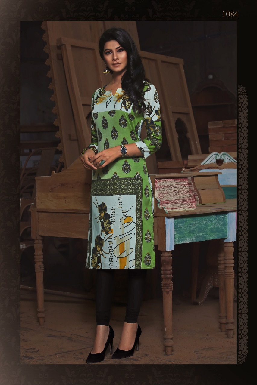 Mawra By Manisha Fashion 1081 To 1092 Series Beautiful Colorful Stylish Fancy Casual Wear & Ethnic Wear & Ready To Wear Butter Crepe Printed Kurtis At Wholesale Price