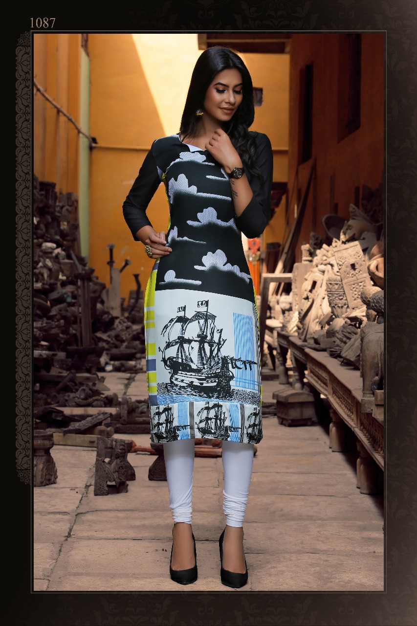 Mawra By Manisha Fashion 1081 To 1092 Series Beautiful Colorful Stylish Fancy Casual Wear & Ethnic Wear & Ready To Wear Butter Crepe Printed Kurtis At Wholesale Price