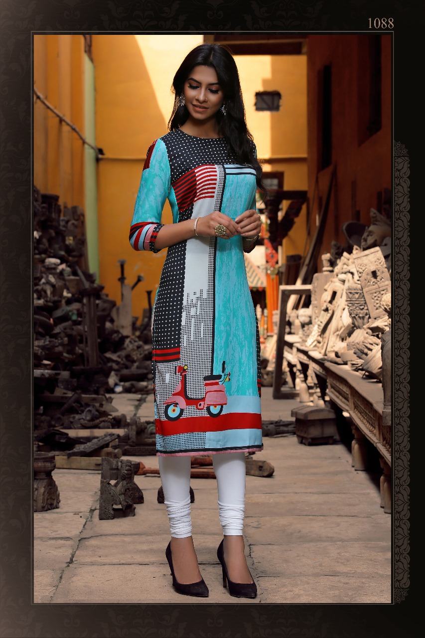 Mawra By Manisha Fashion 1081 To 1092 Series Beautiful Colorful Stylish Fancy Casual Wear & Ethnic Wear & Ready To Wear Butter Crepe Printed Kurtis At Wholesale Price