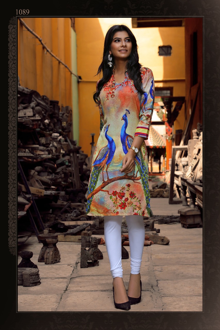 Mawra By Manisha Fashion 1081 To 1092 Series Beautiful Colorful Stylish Fancy Casual Wear & Ethnic Wear & Ready To Wear Butter Crepe Printed Kurtis At Wholesale Price