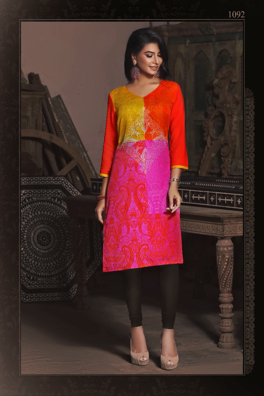 Mawra By Manisha Fashion 1081 To 1092 Series Beautiful Colorful Stylish Fancy Casual Wear & Ethnic Wear & Ready To Wear Butter Crepe Printed Kurtis At Wholesale Price