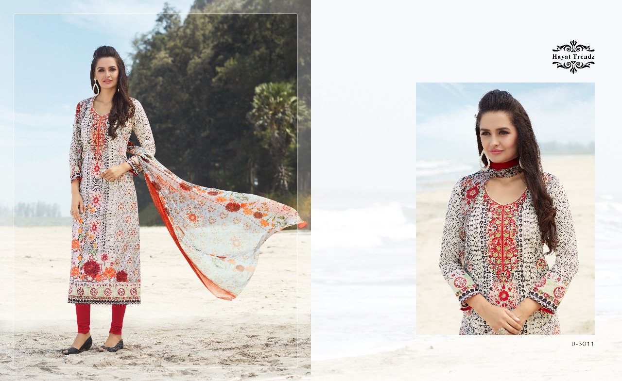 Mayra Vol-2 By Hayat Trendz Beautiful Stylish Fancy Colorful Casual Wear & Ethnic Wear Collection Lawn Cotton Embroidered Dresses At Wholesale Price