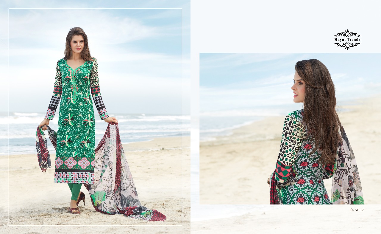 Mayra Vol-2 By Hayat Trendz Beautiful Stylish Fancy Colorful Casual Wear & Ethnic Wear Collection Lawn Cotton Embroidered Dresses At Wholesale Price