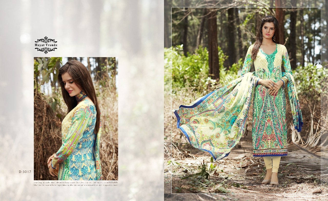 Mayra Vol-2 By Hayat Trendz Beautiful Stylish Fancy Colorful Casual Wear & Ethnic Wear Collection Lawn Cotton Embroidered Dresses At Wholesale Price