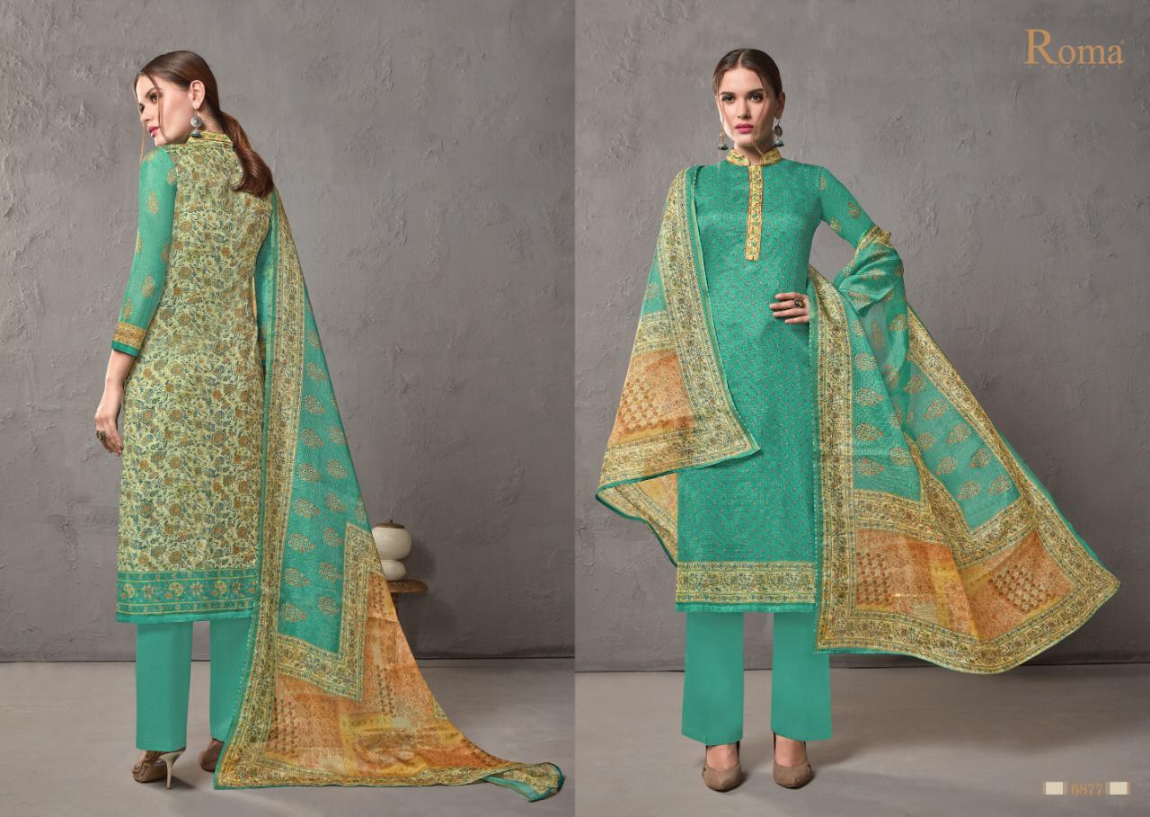 Maysun By Roma Fashions 6877 To 6886 Series Beautiful Suits Stylish Fancy Colorful Party Wear & Ethnic Wear Kota Cheks Digital Printed Dresses At Wholesale Price
