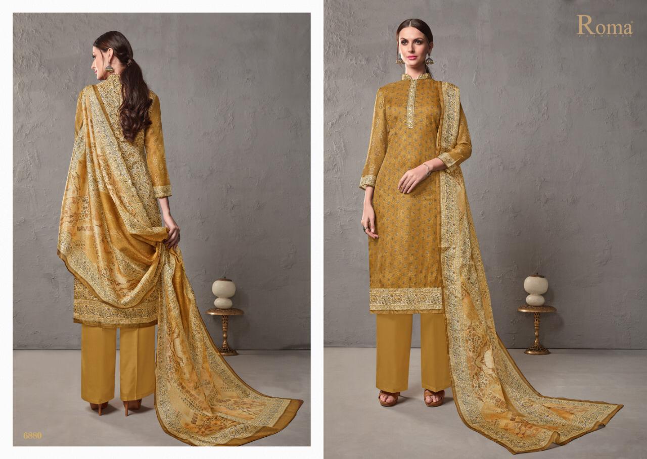 Maysun By Roma Fashions 6877 To 6886 Series Beautiful Suits Stylish Fancy Colorful Party Wear & Ethnic Wear Kota Cheks Digital Printed Dresses At Wholesale Price