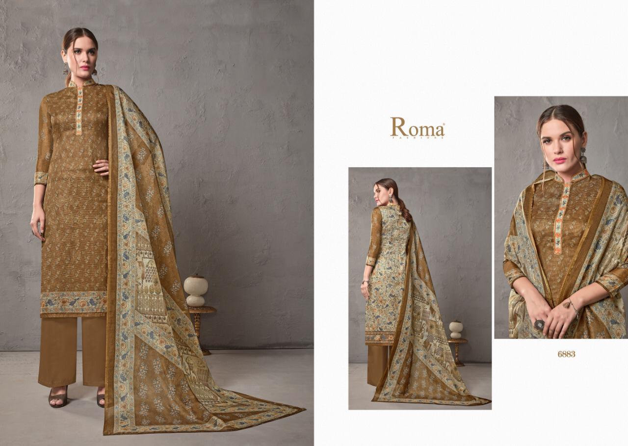 Maysun By Roma Fashions 6877 To 6886 Series Beautiful Suits Stylish Fancy Colorful Party Wear & Ethnic Wear Kota Cheks Digital Printed Dresses At Wholesale Price