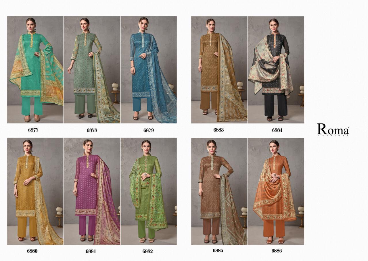Maysun By Roma Fashions 6877 To 6886 Series Beautiful Suits Stylish Fancy Colorful Party Wear & Ethnic Wear Kota Cheks Digital Printed Dresses At Wholesale Price