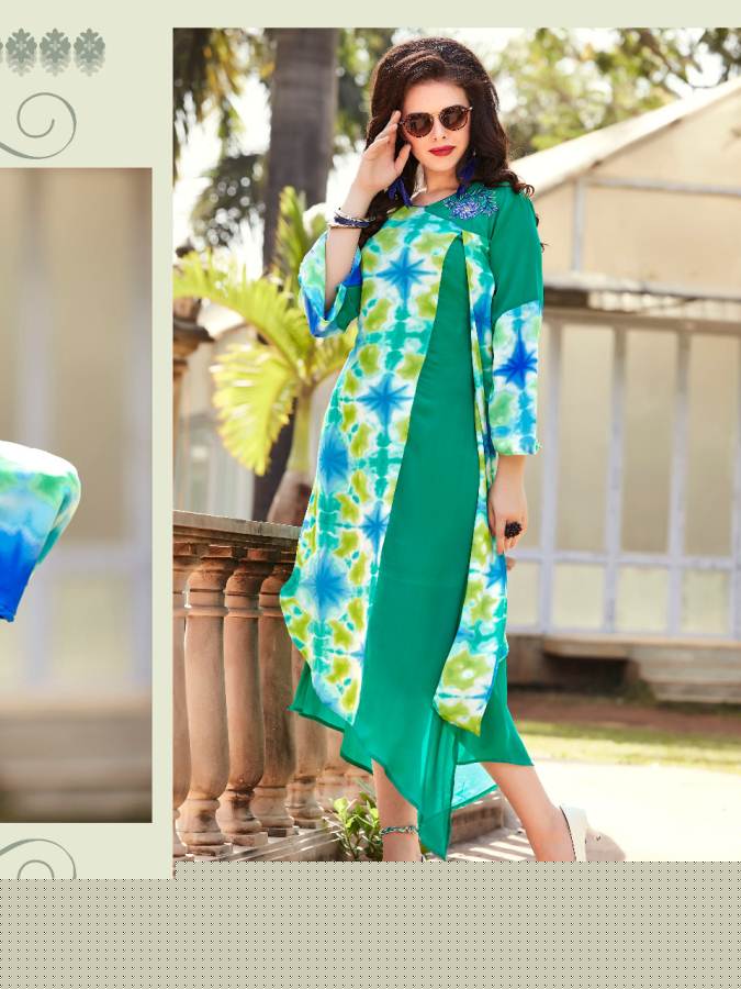 Meem Vol-7 By The Designer 7001 To 7006 Series Designer Beautiful Stylish Fancy Colorful Party Wear & Ethnic Wear Georgette Printed Kurtis At Wholesale Price