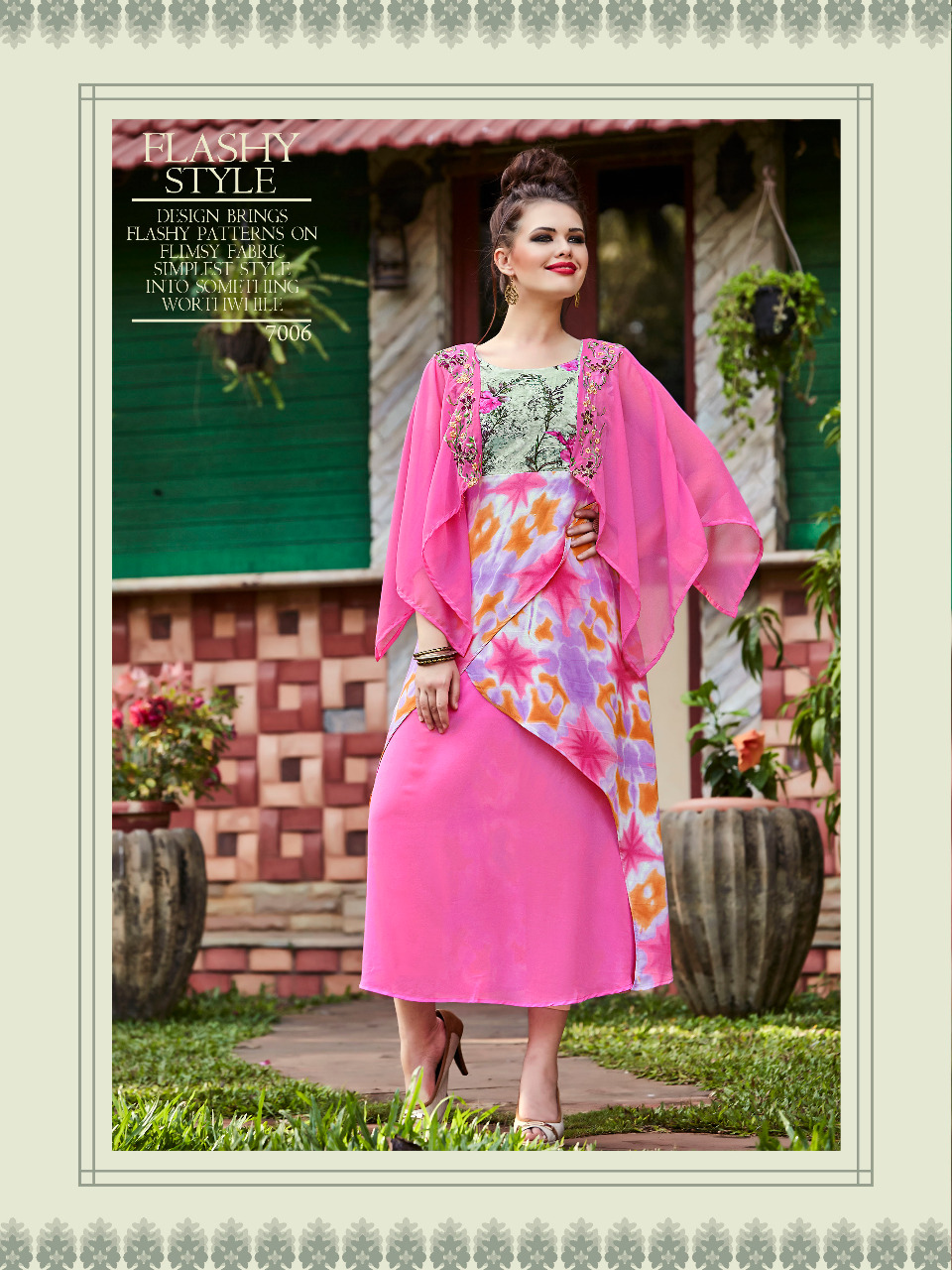 Meem Vol-7 By The Designer 7001 To 7006 Series Designer Beautiful Stylish Fancy Colorful Party Wear & Ethnic Wear Georgette Printed Kurtis At Wholesale Price