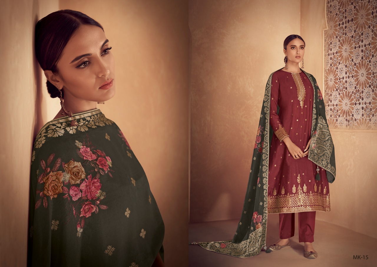 Meenakari By Varsha Fashion 11 To 18 Series Designer Collection Beautiful Stylish Fancy Colorful Party Wear & Occasional Wear Pure Cotton Silk Meenakari Dresses At Wholesale Price