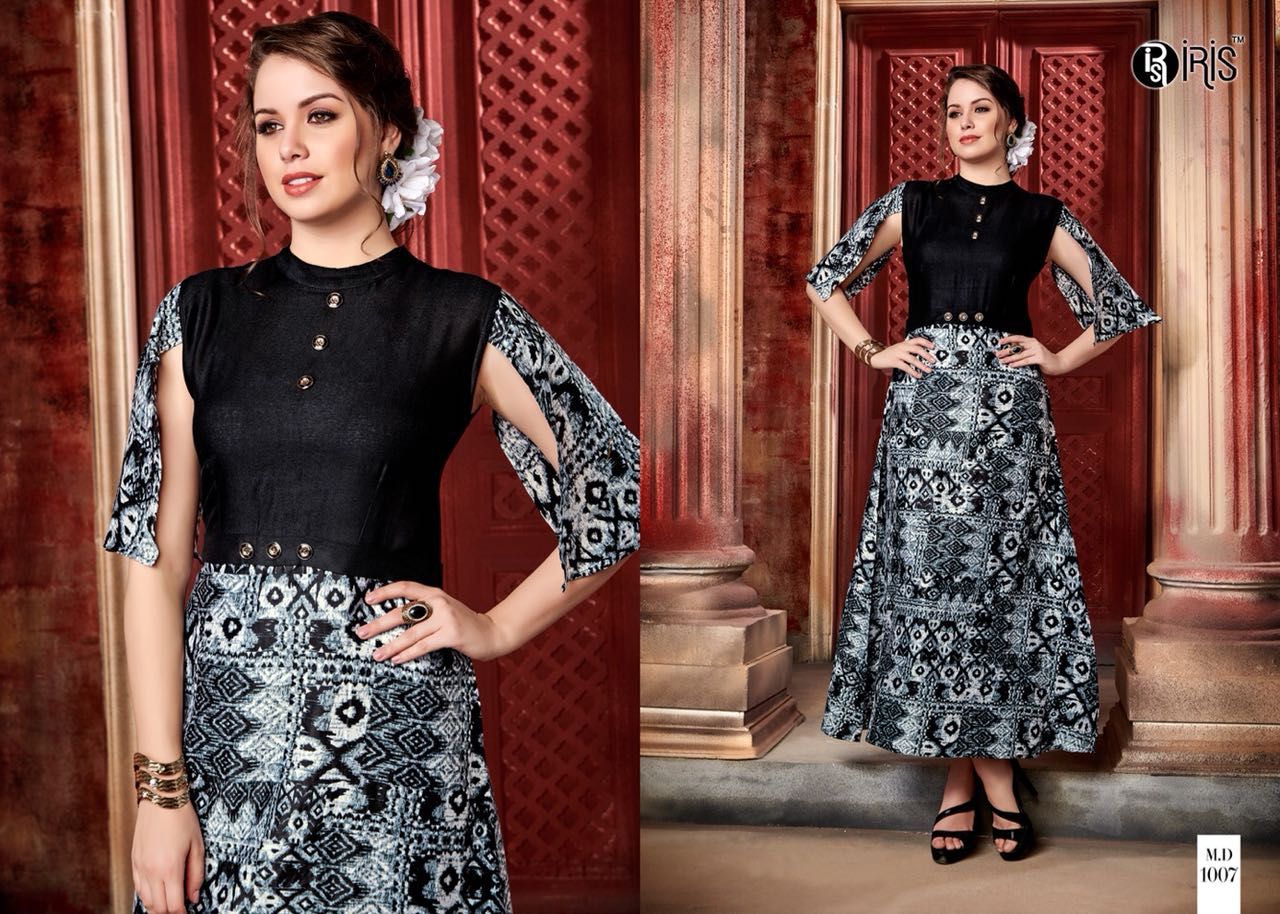 Meera By Iris 1001 To 1008 Series Stylish Colorful Fancy Beautiful Casual Wear & Ethnic Wear Collection Glaze Cotton & Rayon Printed Kurtis At Wholesale Price