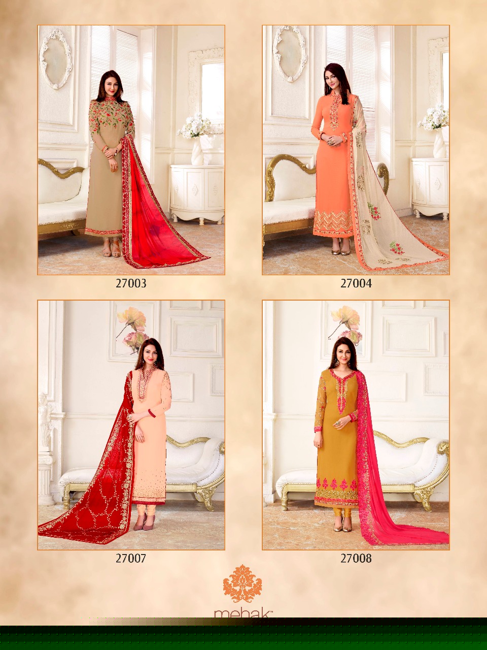 Mehak 27001 Series By Mehak 27001 To 27008 Series Designer Fancy Wedding Collection Beautiful Stylish Colorful Party Wear & Occasional Wear Collection Georgette/bhagalpuri Silk Dresses At Wholesale Price
