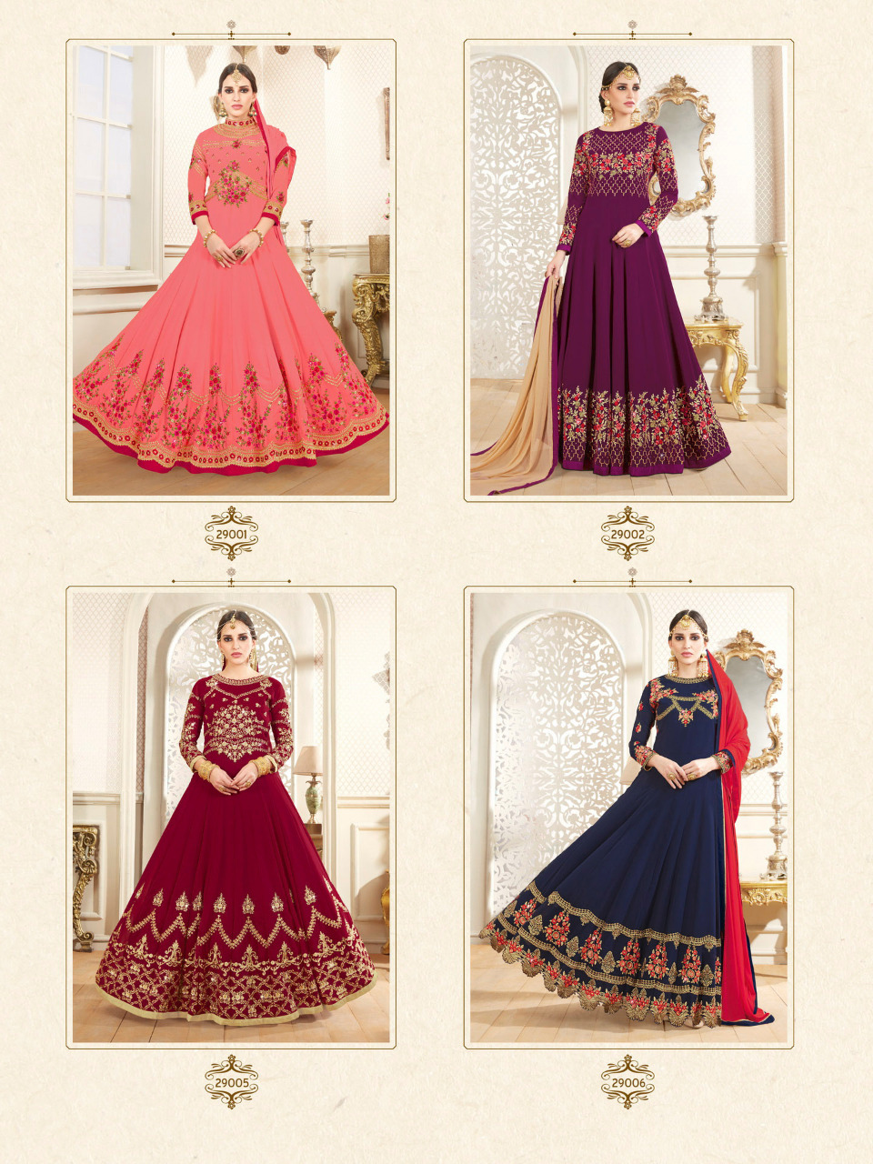 Mehak 29000 Series By Mehak 29001 To 29008 Series Designer Bridal Wear Suits Collection Beautiful Stylish Fancy Colorful Party Wear & Occasional Wear Georgette Embroidered Dresses At Wholesale Price