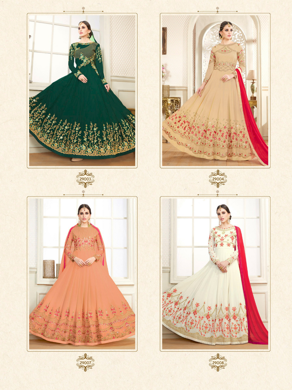 Mehak 29000 Series By Mehak 29001 To 29008 Series Designer Bridal Wear Suits Collection Beautiful Stylish Fancy Colorful Party Wear & Occasional Wear Georgette Embroidered Dresses At Wholesale Price