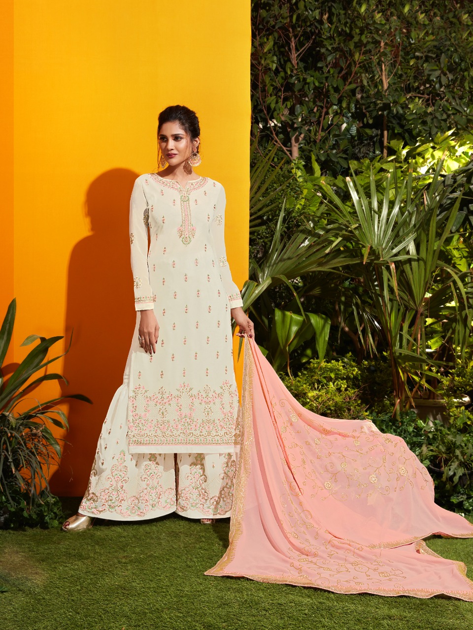 Mehak 31001 Series By Mehak 31001 To 31006 Series Designer Wear Sharara Suits Collection Beautiful Stylish Fancy Colorful Party Wear & Occasional Wear Georgette Embroidered Dresses At Wholesale Price
