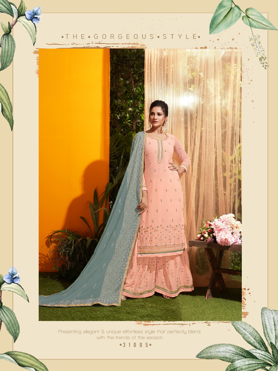 Mehak 31001 Series By Mehak 31001 To 31006 Series Designer Wear Sharara Suits Collection Beautiful Stylish Fancy Colorful Party Wear & Occasional Wear Georgette Embroidered Dresses At Wholesale Price