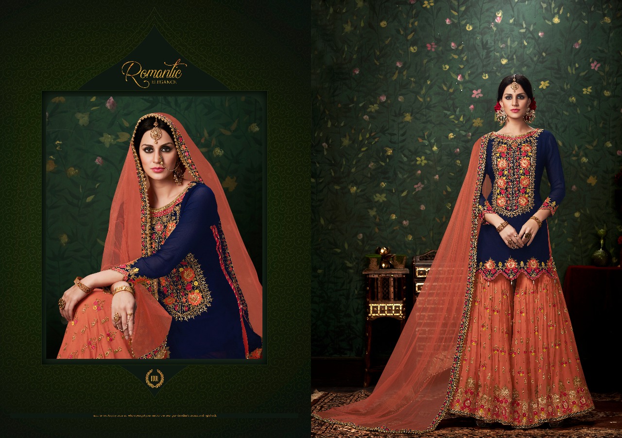 Mehandi By Kalyan Prints 1001 To 1004 Series Designer Wedding Collection Beautiful Stylish Fancy Colorful Party Wear & Occasional Wear Georgette/ Silk/ Viscose Dresses At Wholesale Price