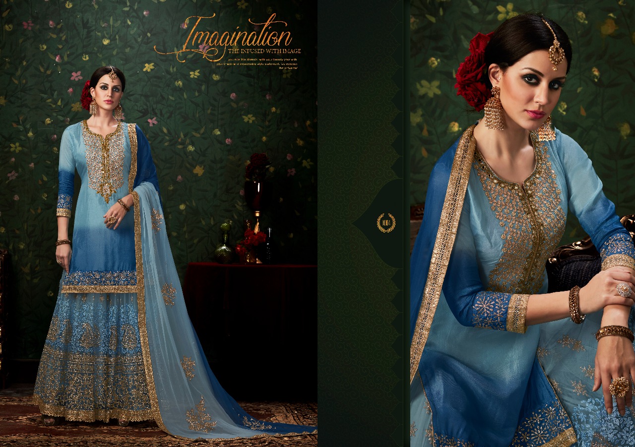 Mehandi By Kalyan Prints 1001 To 1004 Series Designer Wedding Collection Beautiful Stylish Fancy Colorful Party Wear & Occasional Wear Georgette/ Silk/ Viscose Dresses At Wholesale Price