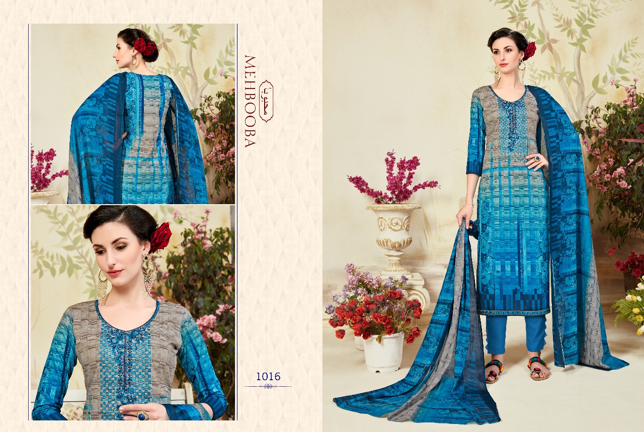 Mehbooba By Sagar 1013 To 1022 Series Stylish Colorful Fancy Beautiful Party Wear Casual Wear & Ethnic Wear Collection Cambric Cotton Dresses At Wholesale Price
