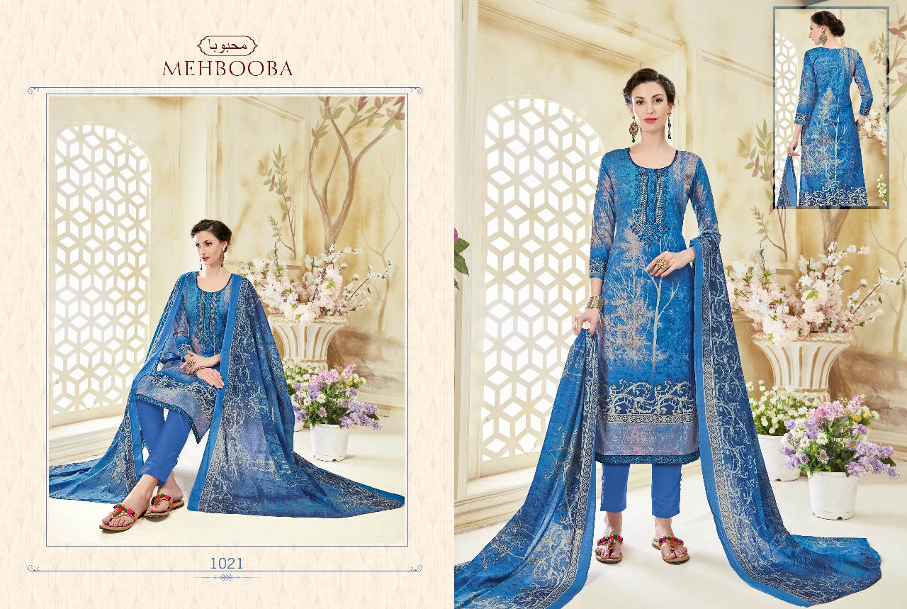 Mehbooba By Sagar 1013 To 1022 Series Stylish Colorful Fancy Beautiful Party Wear Casual Wear & Ethnic Wear Collection Cambric Cotton Dresses At Wholesale Price