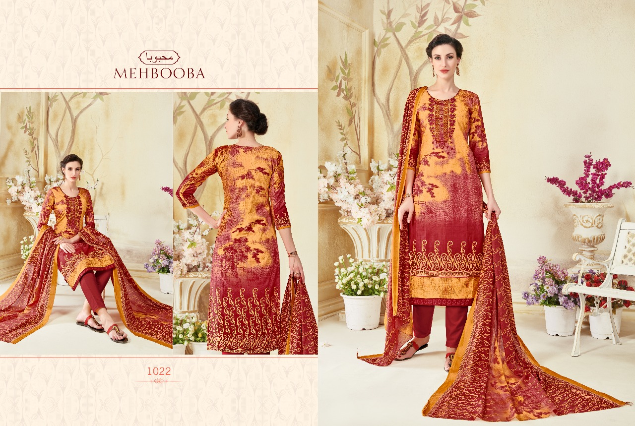 Mehbooba By Sagar 1013 To 1022 Series Stylish Colorful Fancy Beautiful Party Wear Casual Wear & Ethnic Wear Collection Cambric Cotton Dresses At Wholesale Price