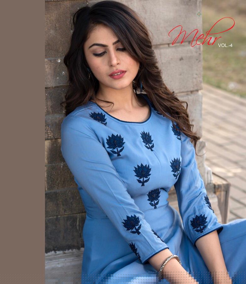 Mehr Vol-4 By Mugdha 114 To 118 Series Beautiful Stylish Colorful Fancy Party Wear & Ethnic Wear & Ready To Wear Viola/silk Gowns At Wholesale Price