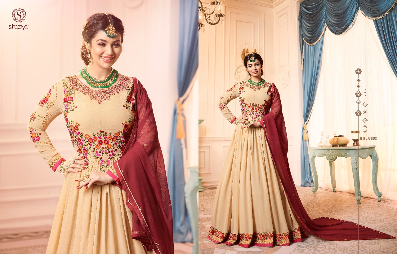 Mehreen Vol-2 By Shaziya 6001 To 6006 Series Designer Anarkali Suits Beautiful Stylish Fancy Colorful Party Wear & Occasional Wear Georgette Dresses At Wholesale Price