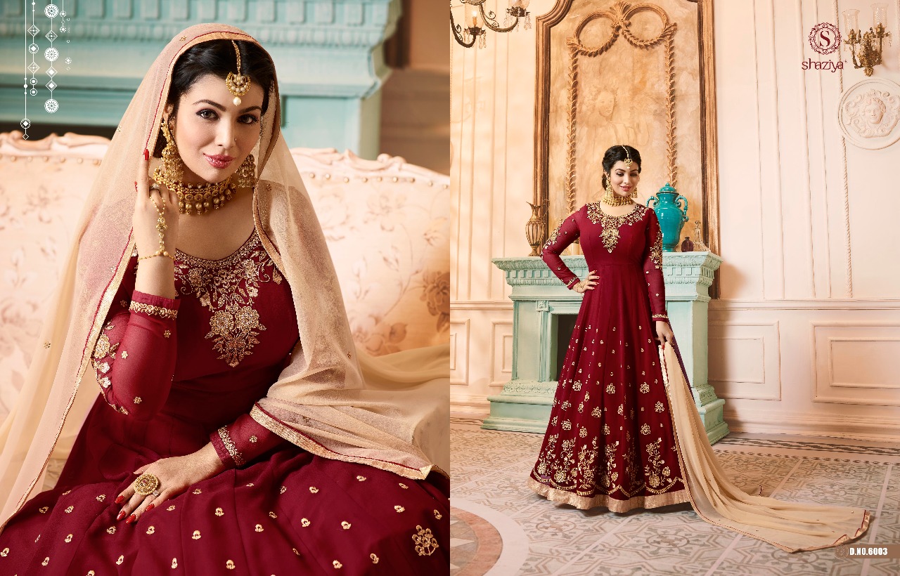 Mehreen Vol-2 By Shaziya 6001 To 6006 Series Designer Anarkali Suits Beautiful Stylish Fancy Colorful Party Wear & Occasional Wear Georgette Dresses At Wholesale Price