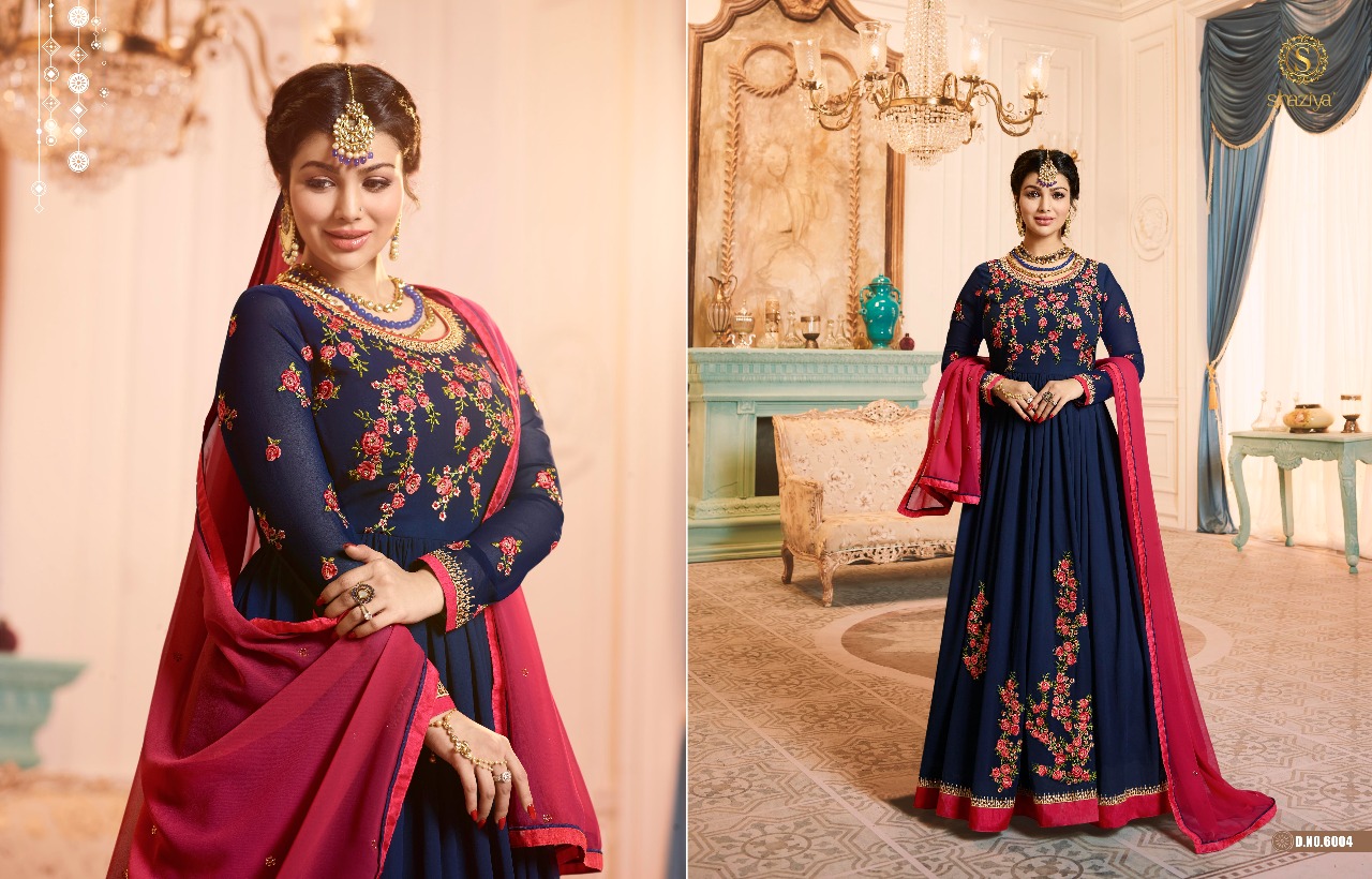 Mehreen Vol-2 By Shaziya 6001 To 6006 Series Designer Anarkali Suits Beautiful Stylish Fancy Colorful Party Wear & Occasional Wear Georgette Dresses At Wholesale Price