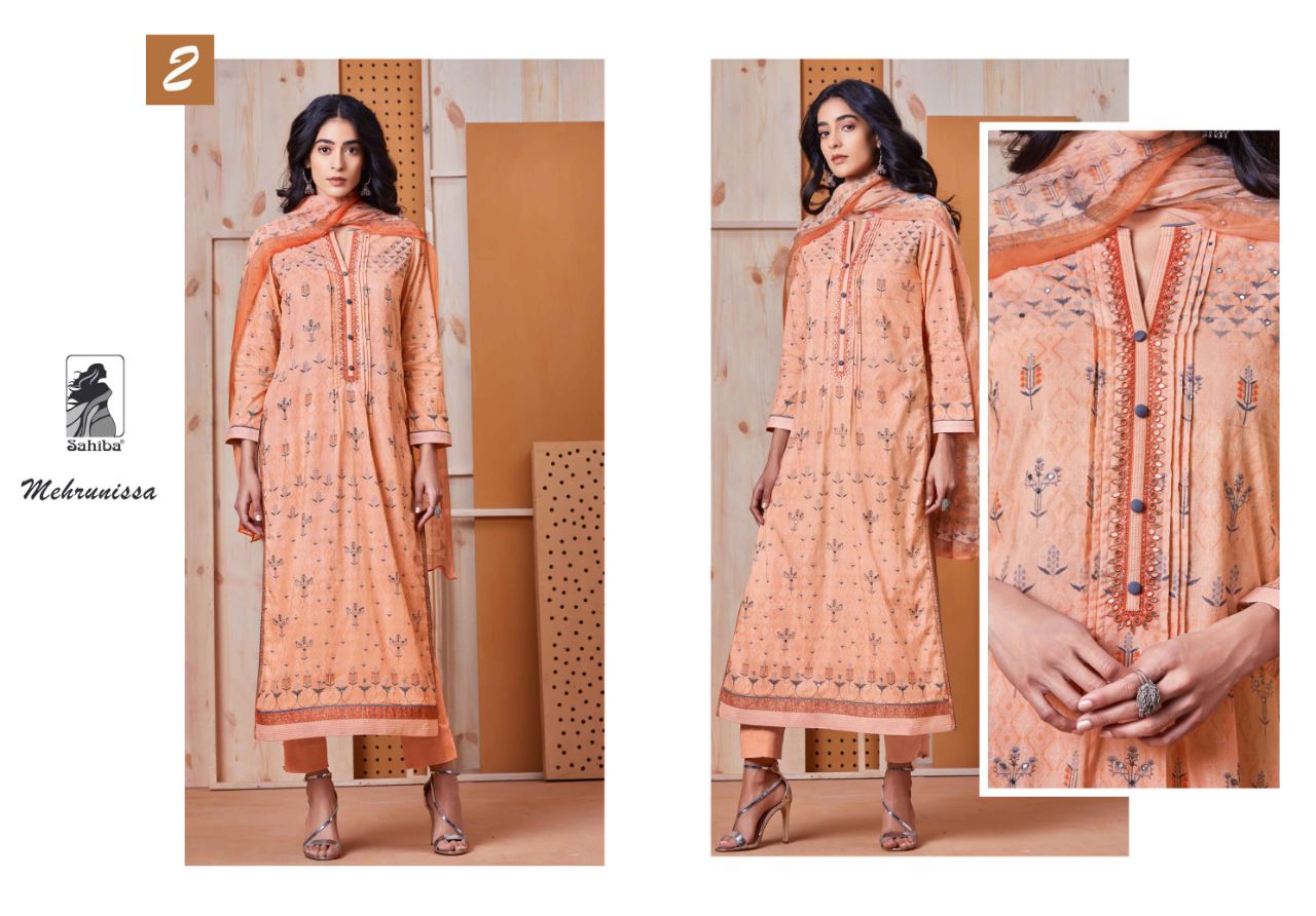 Mehrunissa By Sahiba 1 To 12 Series Designer Beautiful Pakistani Suits Colorful Fancy Stylish Party Wear & Ethnic Wear Cotton Lawn Printed Dresses At Wholesale Price