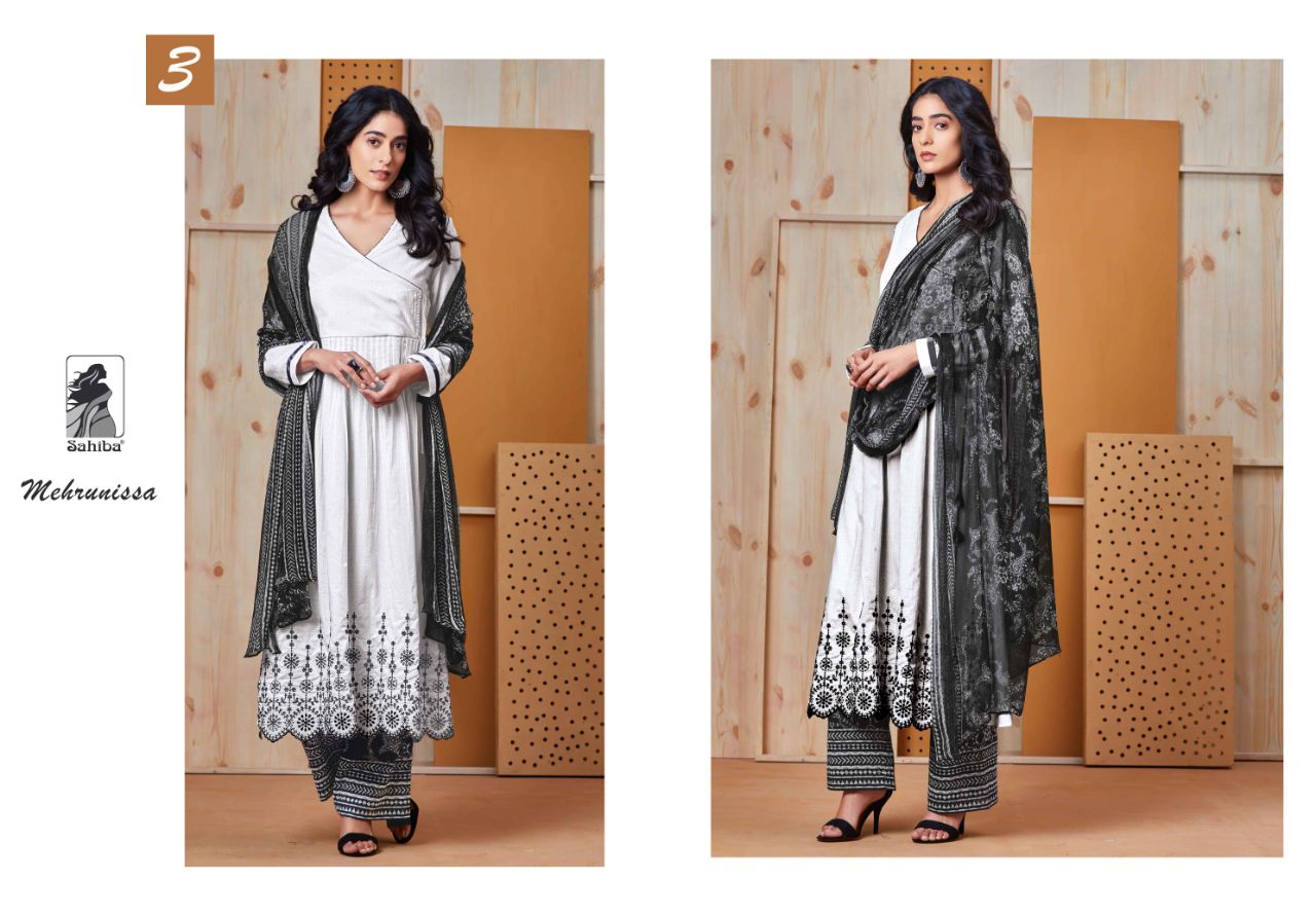 Mehrunissa By Sahiba 1 To 12 Series Designer Beautiful Pakistani Suits Colorful Fancy Stylish Party Wear & Ethnic Wear Cotton Lawn Printed Dresses At Wholesale Price