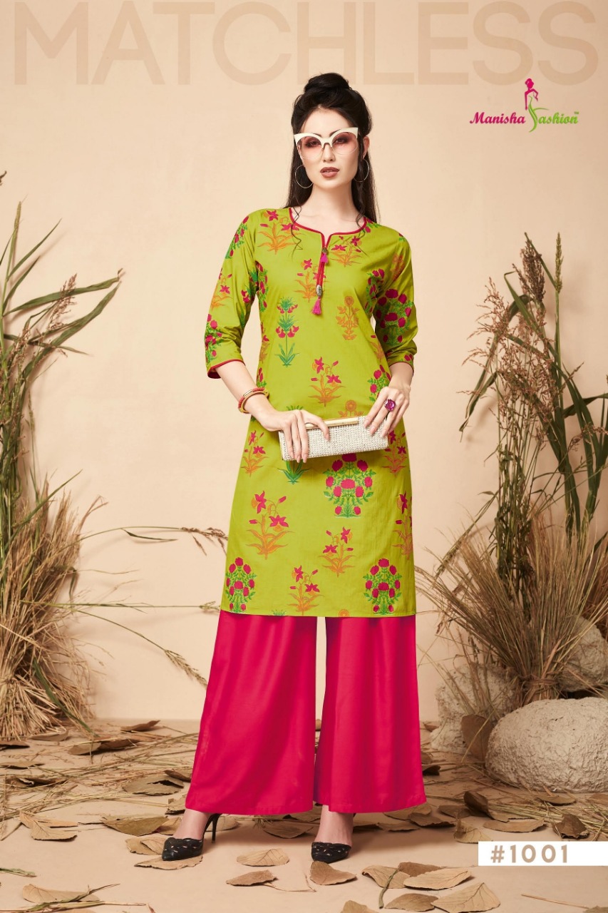 Melania Vol-1 By Manisha Fashion 1001 To 1010 Series Beautiful Colorful Stylish Fancy Casual Wear & Ethnic Wear & Ready To Wear Lawn Cotton Kurtis At Wholesale Price