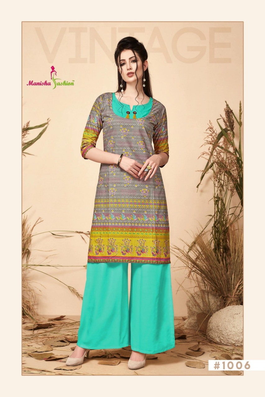 Melania Vol-1 By Manisha Fashion 1001 To 1010 Series Beautiful Colorful Stylish Fancy Casual Wear & Ethnic Wear & Ready To Wear Lawn Cotton Kurtis At Wholesale Price