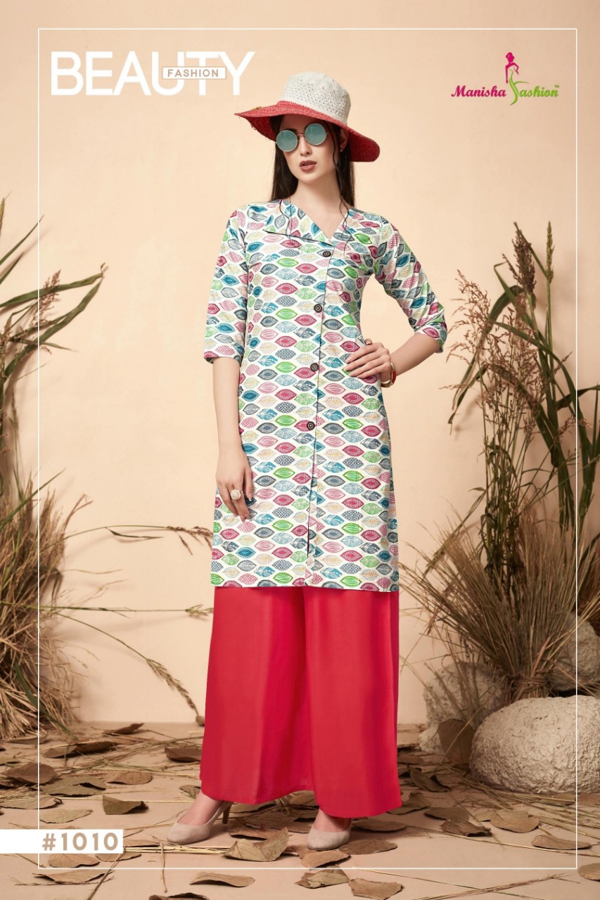 Melania Vol-1 By Manisha Fashion 1001 To 1010 Series Beautiful Colorful Stylish Fancy Casual Wear & Ethnic Wear & Ready To Wear Lawn Cotton Kurtis At Wholesale Price