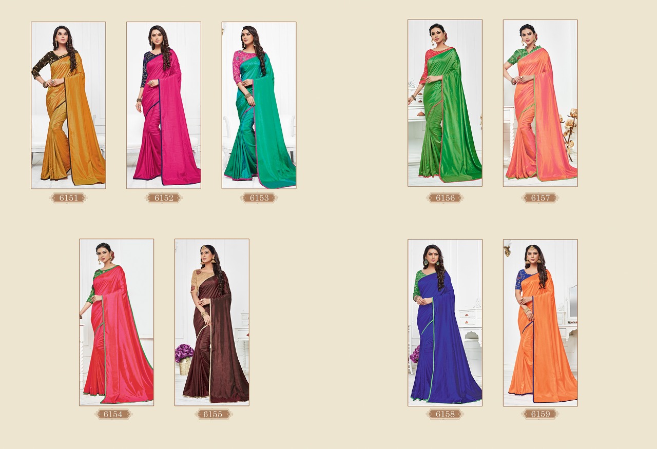 Michelin By Varsiddhi 6151 To 6159 Series Designer Indian Traditional Wear Beautiful Stylish Fancy Colorful Party Wear & Occasional Wear Sana Silk Sarees At Wholesale Price