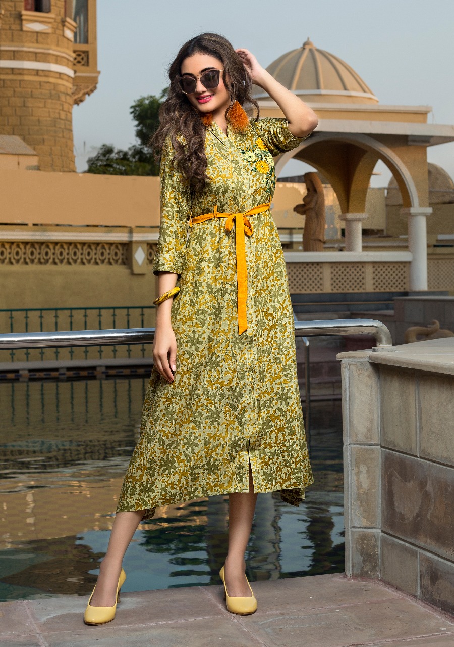 Mili Juli By Manisha Fashion 1001 To 1010 Series Beautiful Colorful Stylish Fancy Casual Wear & Ethnic Wear & Ready To Wear Pure Rayon Printed Kurtis At Wholesale Price