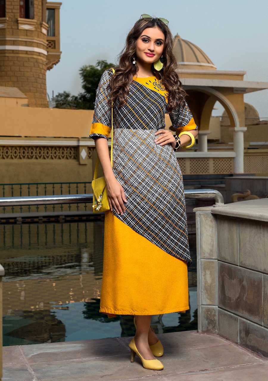 Mili Juli By Manisha Fashion 1001 To 1010 Series Beautiful Colorful Stylish Fancy Casual Wear & Ethnic Wear & Ready To Wear Pure Rayon Printed Kurtis At Wholesale Price