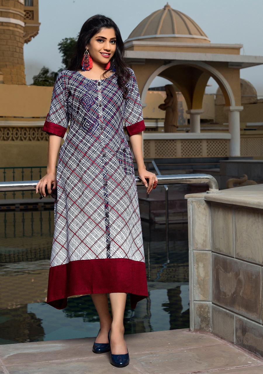 Mili Juli By Manisha Fashion 1001 To 1010 Series Beautiful Colorful Stylish Fancy Casual Wear & Ethnic Wear & Ready To Wear Pure Rayon Printed Kurtis At Wholesale Price
