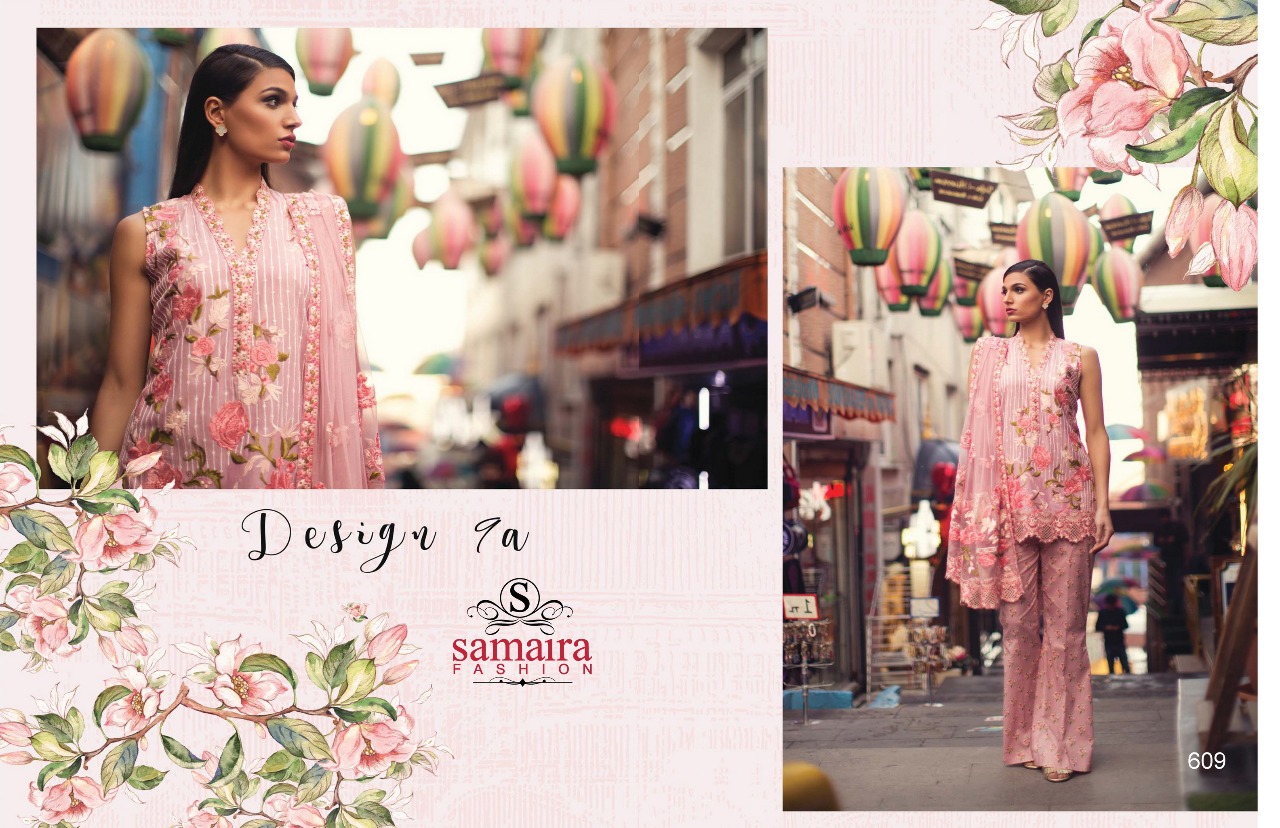Mina Hasan By Samaira Fashion 603 To 611 Series Designer Pakistani Suits Beautiful Colorful Stylish Fancy Colorful Party Wear & Ethnic Wear Pure Cotton Printed Dresses At Wholesale Price