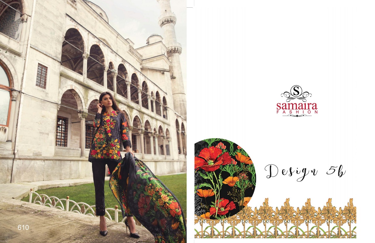 Mina Hasan By Samaira Fashion 603 To 611 Series Designer Pakistani Suits Beautiful Colorful Stylish Fancy Colorful Party Wear & Ethnic Wear Pure Cotton Printed Dresses At Wholesale Price