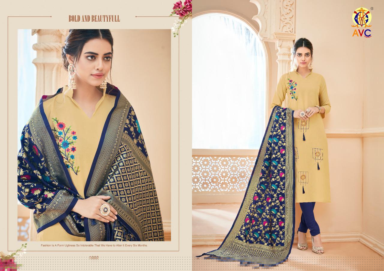 Minakari By Amrut Varsha Fashion 1001 To 1006 Series Beautiful Winter Suits Collection Stylish Fancy Colorful Casual Wear & Ethnic Wear Heavy Cotton Slub Dresses At Wholesale Price