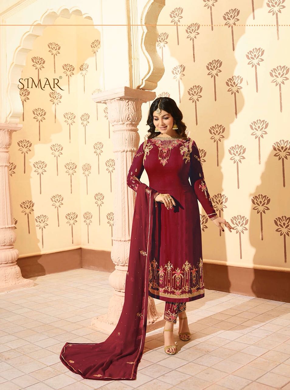 Minaz Vol-2 By Glossy 225 To 229 Series Designer Suits Collection Beautiful Colorful Stylish Fancy Party Wear & Occasional Wear Real Georgette Dresses At Wholesale Price