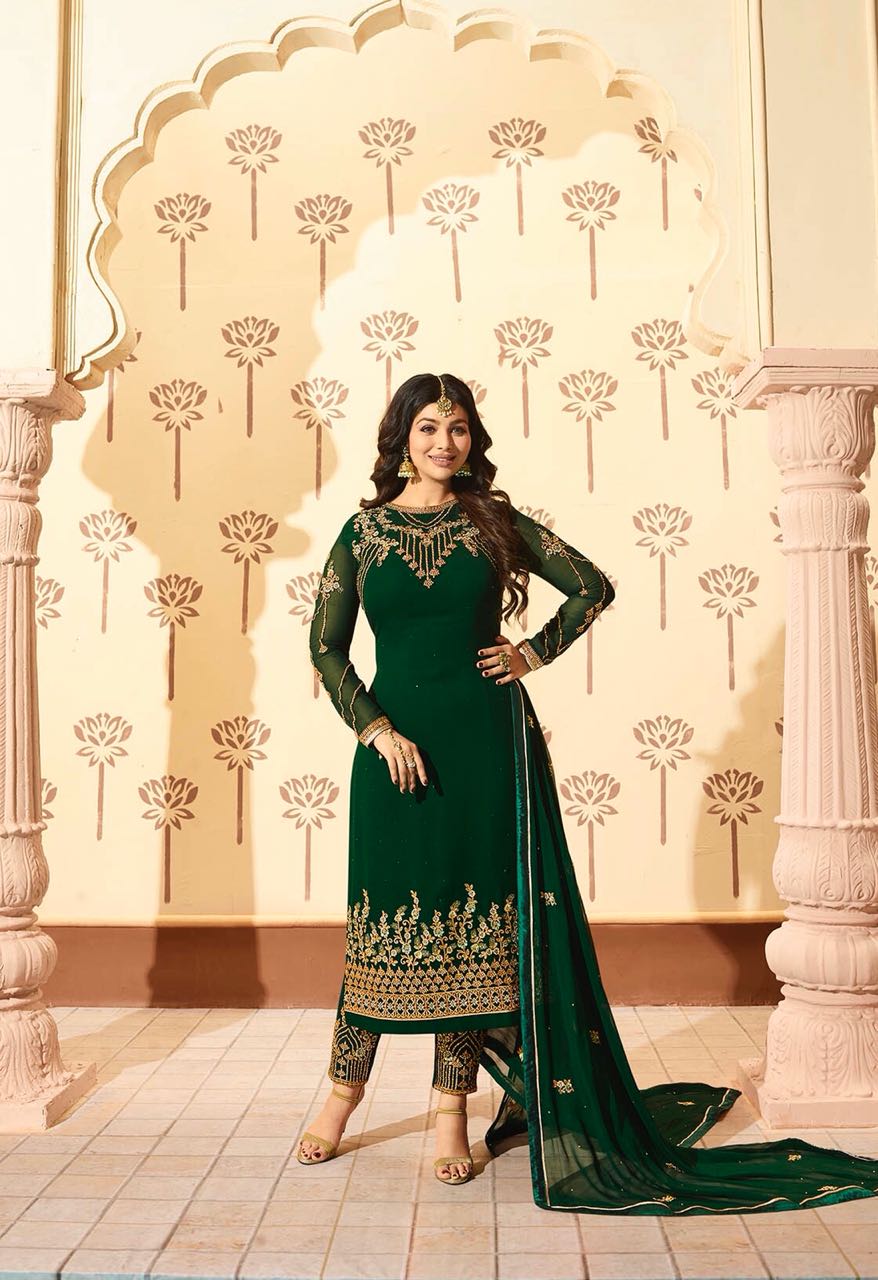 Minaz Vol-2 By Glossy 225 To 229 Series Designer Suits Collection Beautiful Colorful Stylish Fancy Party Wear & Occasional Wear Real Georgette Dresses At Wholesale Price